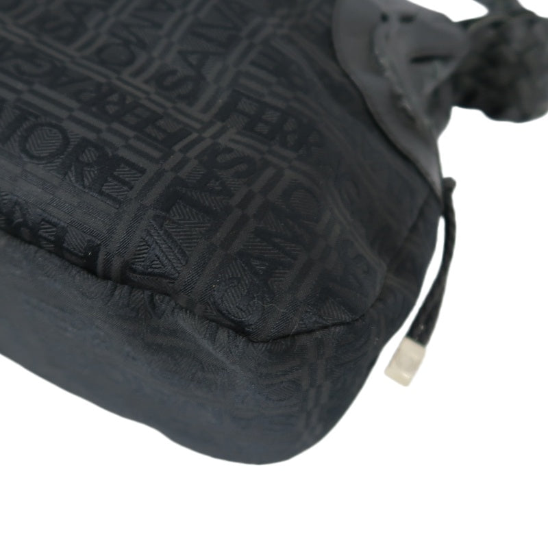 FERRAGAMO tote bag, canvas, black, underarm bag