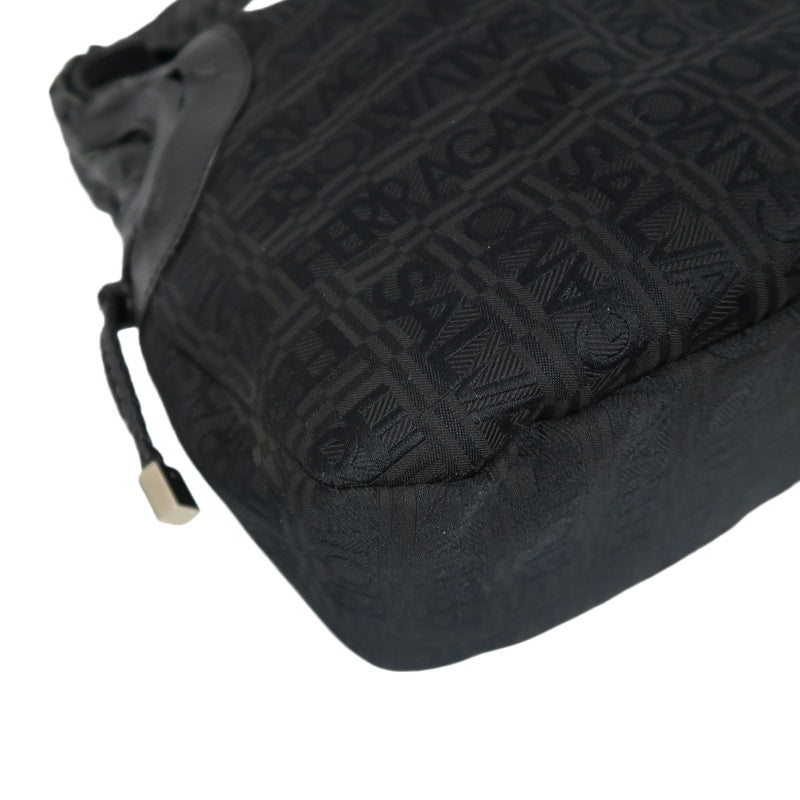 FERRAGAMO tote bag, canvas, black, underarm bag