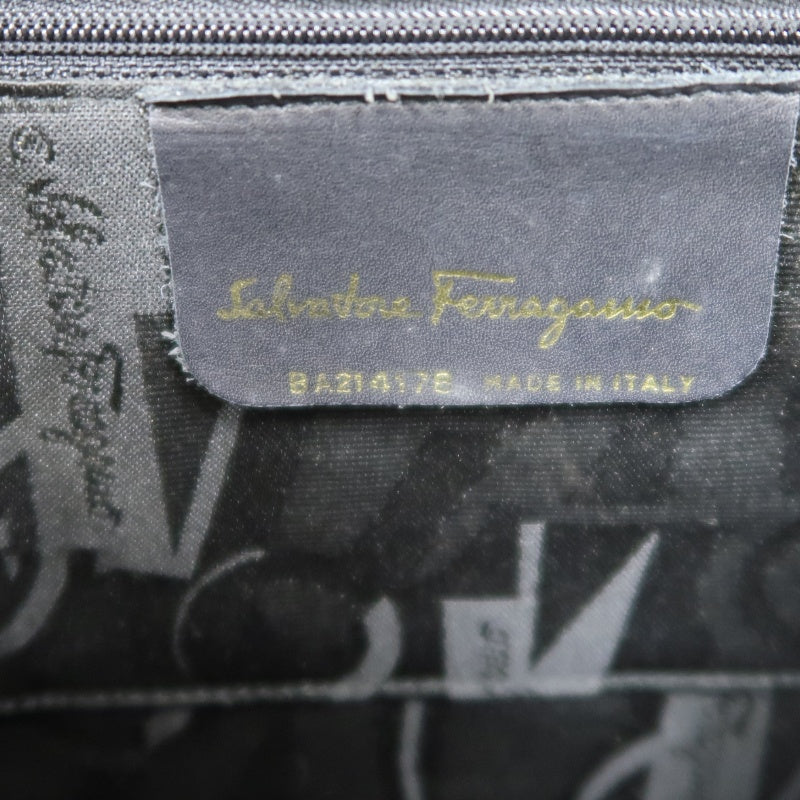 Ferragamo ribbon handbag, beige, silver hardware, with dust bag, milk tea color PVC, bow tote bag