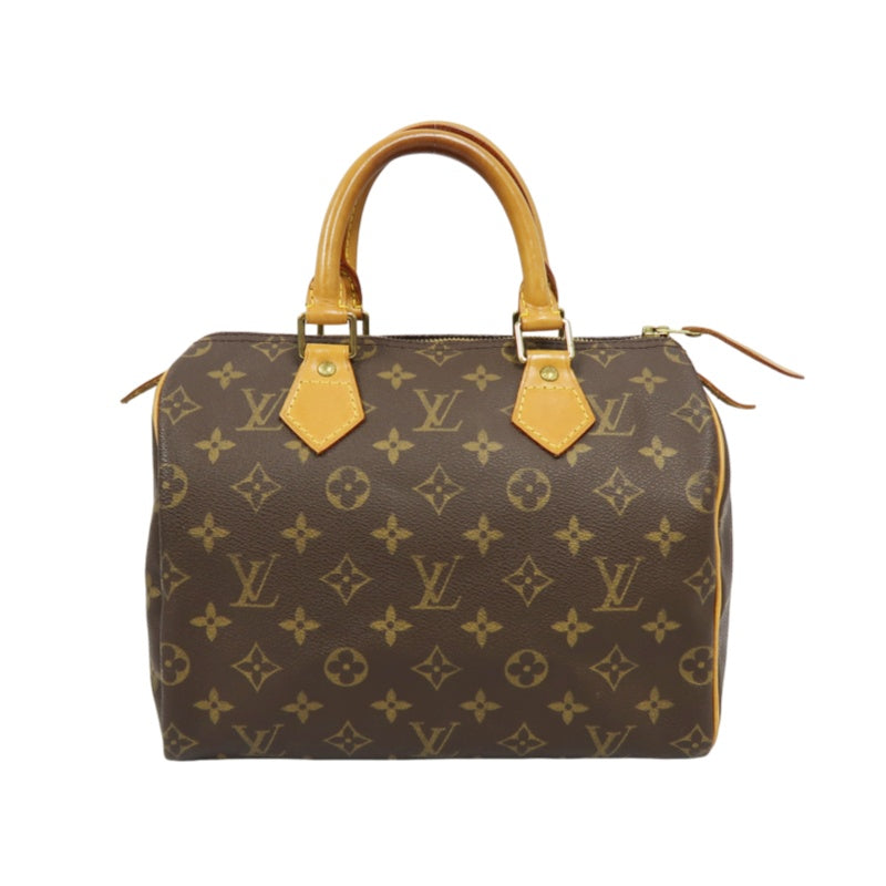 LOUIS VUITTON Speedy 25 Monogram Handbag, Brown, Coated Canvas
