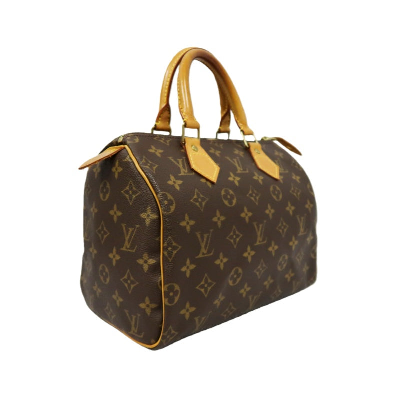 LOUIS VUITTON Speedy 25 Monogram Handbag, Brown, Coated Canvas