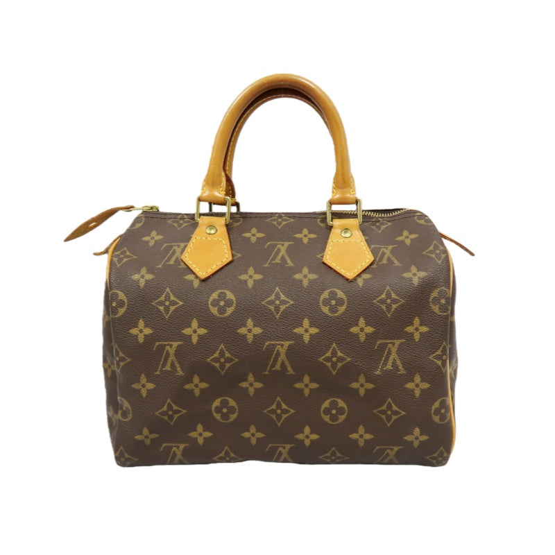 LOUIS VUITTON Speedy 25 Monogram Handbag, Brown, Coated Canvas