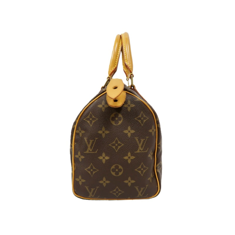 LOUIS VUITTON Speedy 25 Monogram Handbag, Brown, Coated Canvas