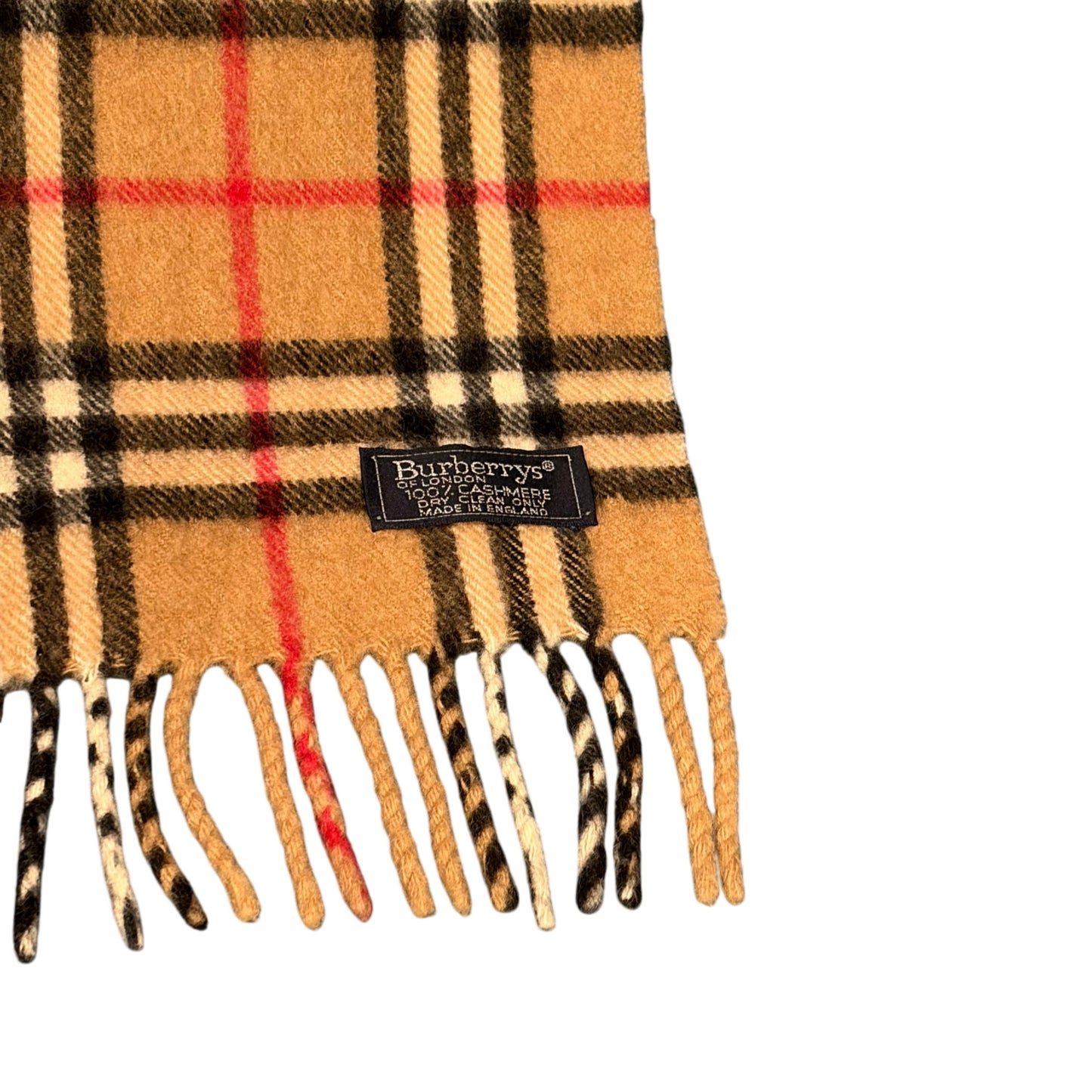 BURBERRY Nova Check Scarf Cashmere Beige