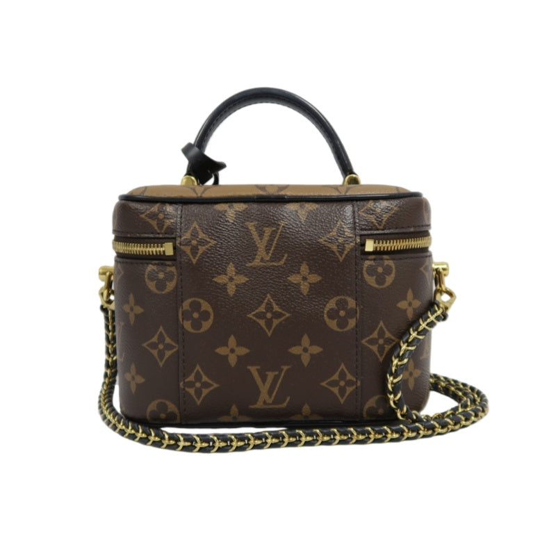 Louis Vuitton Reverse Monogram Handbag & Shoulder Bag, Brown, with Dust Bag and Box, PVC Bucket Crossbody Bag