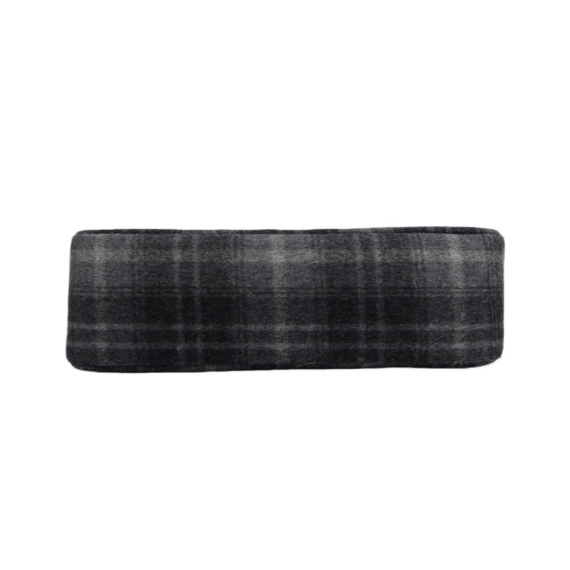 Ferragamo Check Wool Canvas Underarm Shoulder Bag, Gray