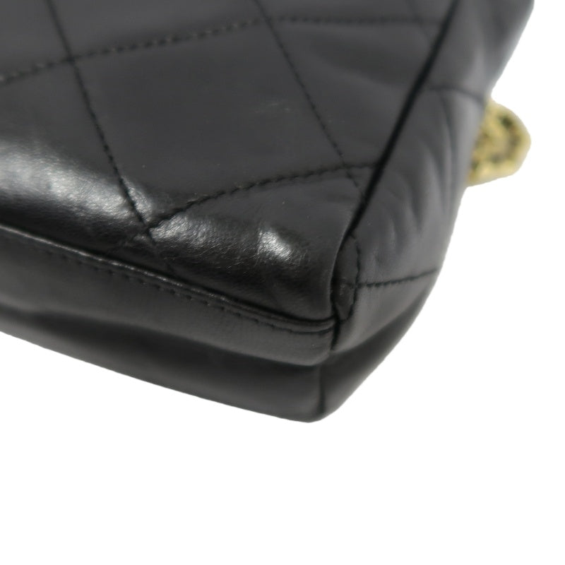 PRADA Shoulder Bag Black Gold Hardware With Dust Bag Chain Shoulder Bag