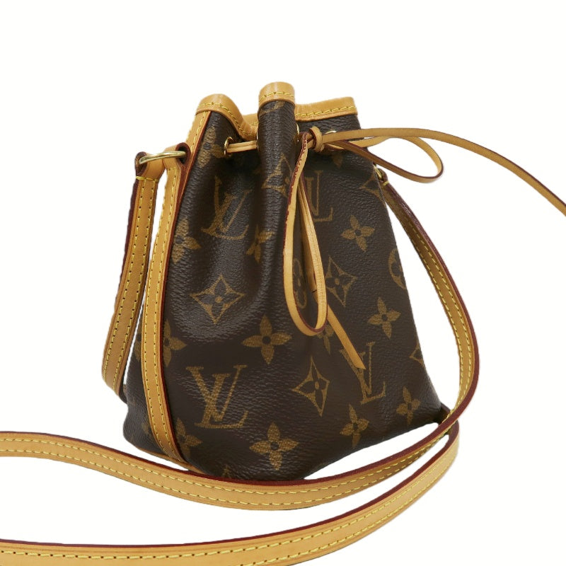 LOUIS VUITTON Nano Noe Monogram Shoulder Bag Brown LV Monogram PVC Shoulder Bag