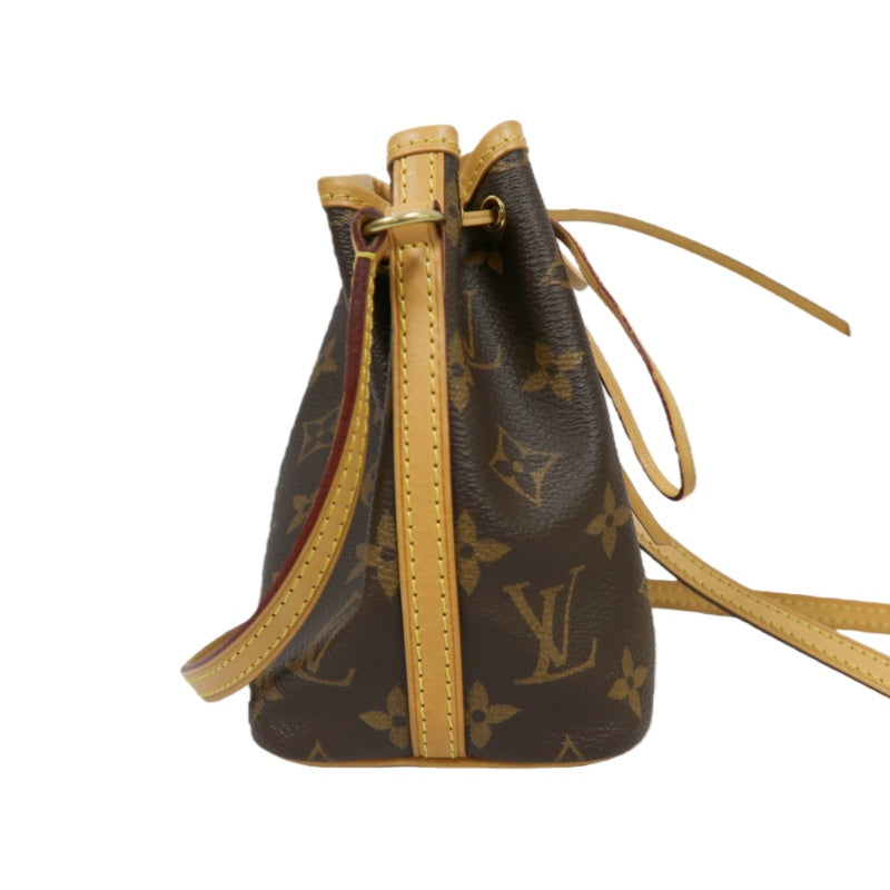 LOUIS VUITTON Nano Noe Monogram Shoulder Bag Brown LV Monogram PVC Shoulder Bag