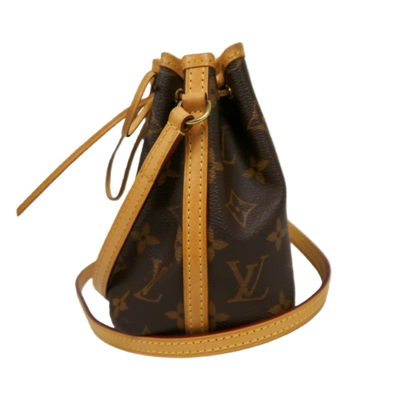 LOUIS VUITTON Nano Noe Monogram Shoulder Bag Brown LV Monogram PVC Shoulder Bag
