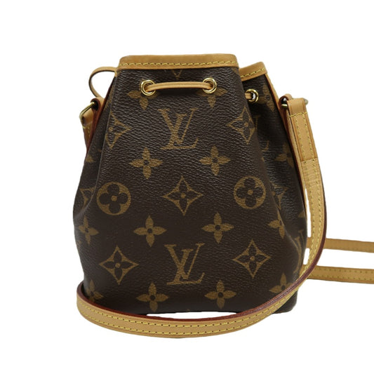 LOUIS VUITTON Nano Noe Monogram Shoulder Bag Brown LV Monogram PVC Shoulder Bag