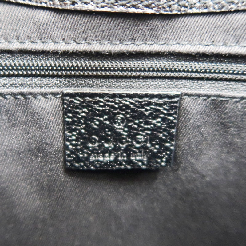 GUCCI GG Canvas Tote Bag, Black, Silver Hardware, Shoulder Bag