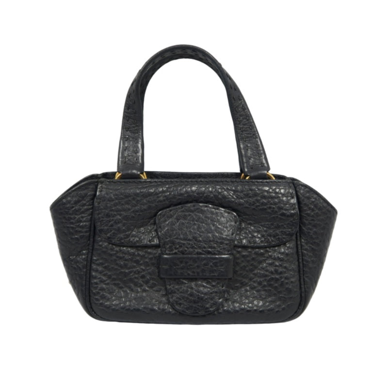 PRADA Prada Mini Tote Bag Leather Black PRADA Black Calfskin Handbag