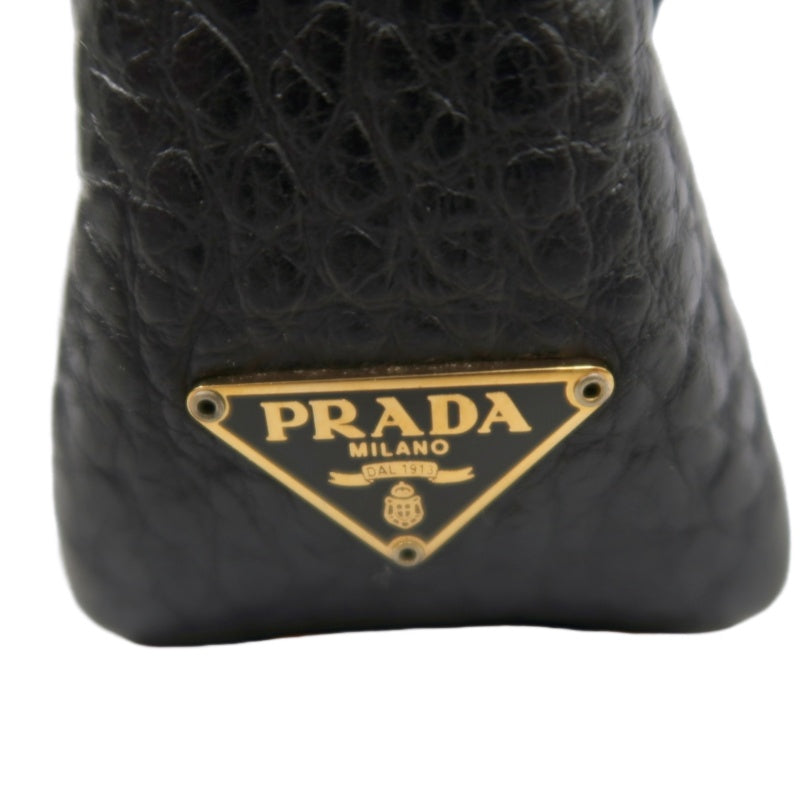 PRADA Prada Mini Tote Bag Leather Black PRADA Black Calfskin Handbag