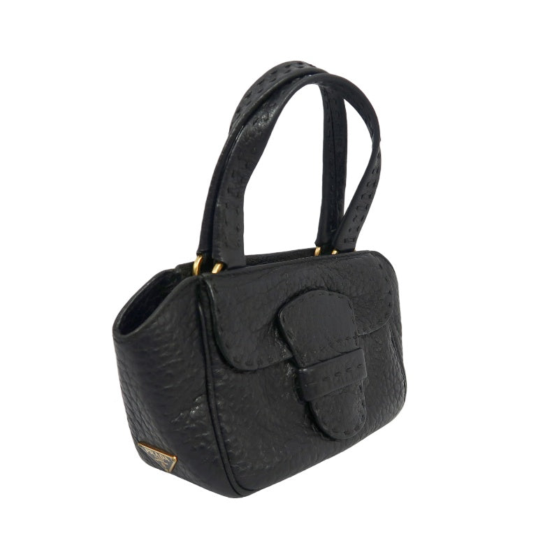 PRADA Prada Mini Tote Bag Leather Black PRADA Black Calfskin Handbag