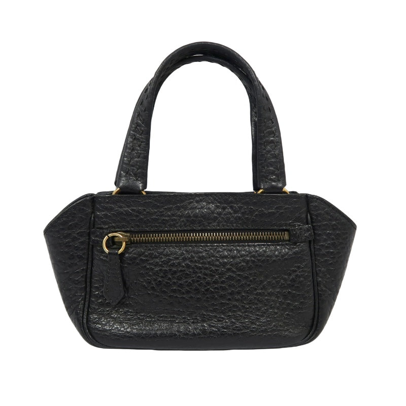 PRADA Prada Mini Tote Bag Leather Black PRADA Black Calfskin Handbag