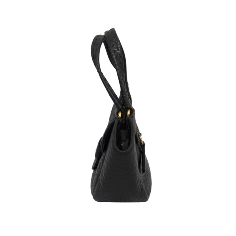 PRADA Prada Mini Tote Bag Leather Black PRADA Black Calfskin Handbag