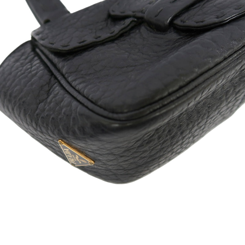 PRADA Prada Mini Tote Bag Leather Black PRADA Black Calfskin Handbag