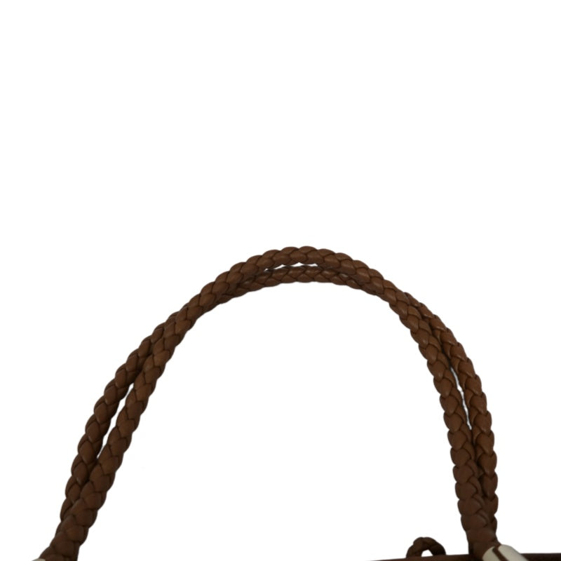 GUCCI GG Canvas Brown Tote Bag with Tassel & Gold Hardware