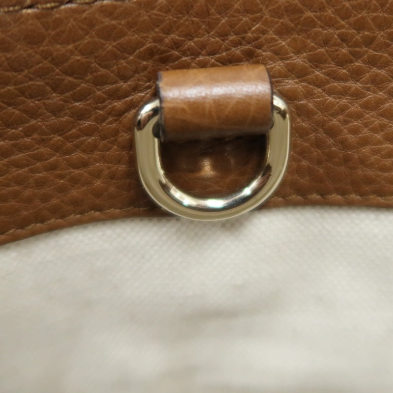 GUCCI GG Canvas Brown Tote Bag with Tassel & Gold Hardware