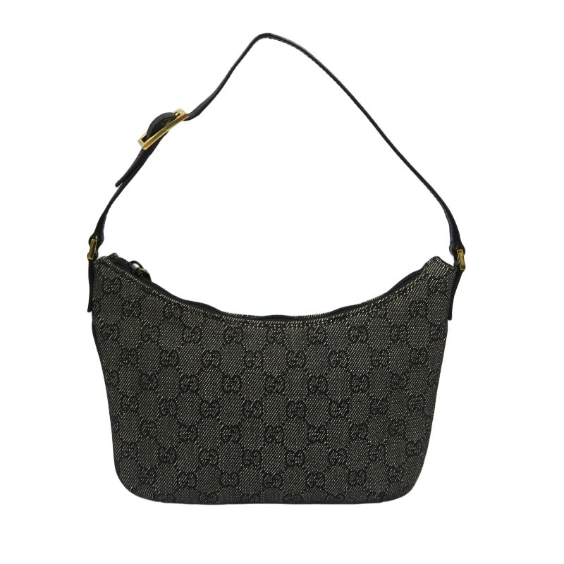 GUCCI GG Canvas Handbag, Black, Underarm Shoulder Bag