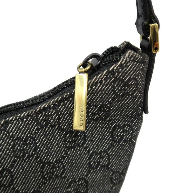 GUCCI GG Canvas Handbag, Black, Underarm Shoulder Bag