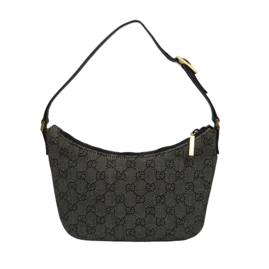 GUCCI GG Canvas Handbag, Black, Underarm Shoulder Bag