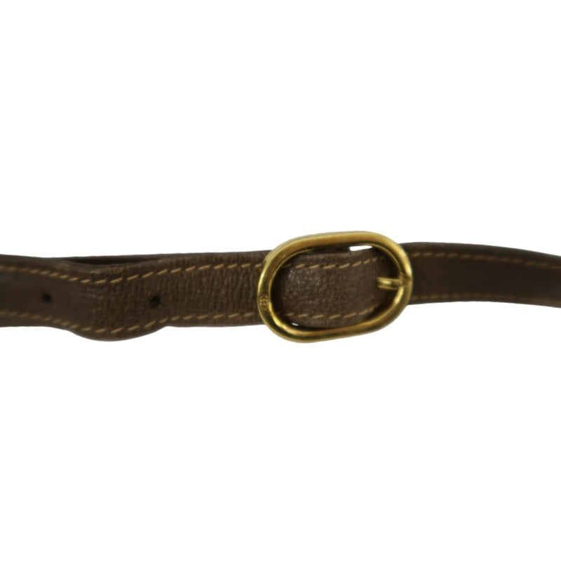 GUCCI GG Supreme Shoulder Bag, Brown PVC with Gold Hardware