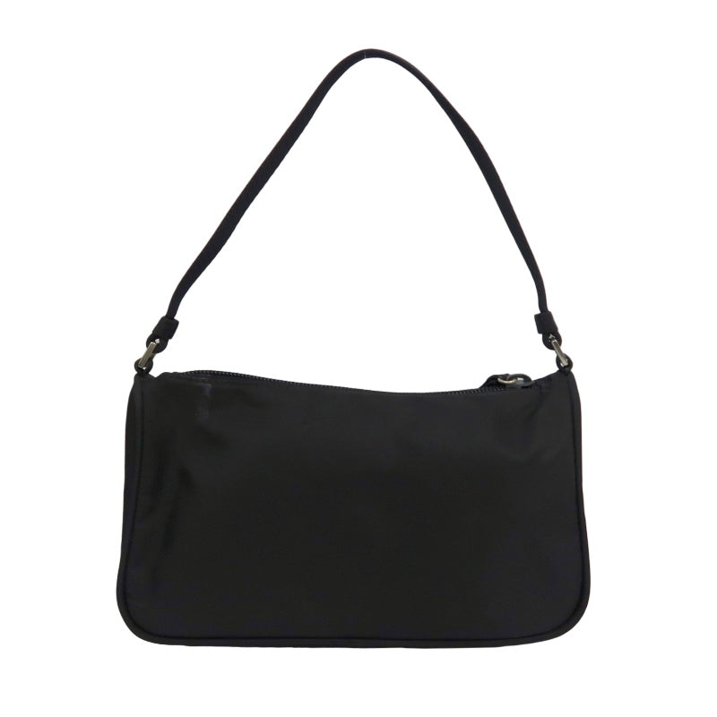 PRADA Re-Edition 2000 Nylon Hobo Shoulder Bag, Black, Silver Hardware