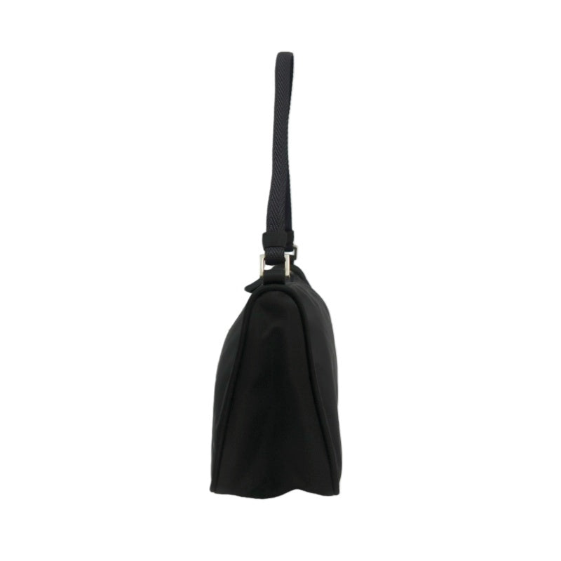 PRADA Re-Edition 2000 Nylon Hobo Shoulder Bag, Black, Silver Hardware