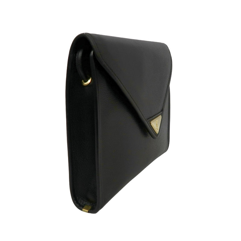 YSL Shoulder Bag Leather Black Gold Hardware YSL Black Calfskin Crossbody Bag