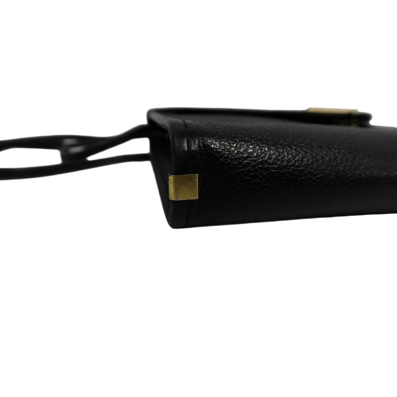 YSL Shoulder Bag Leather Black Gold Hardware YSL Black Calfskin Crossbody Bag