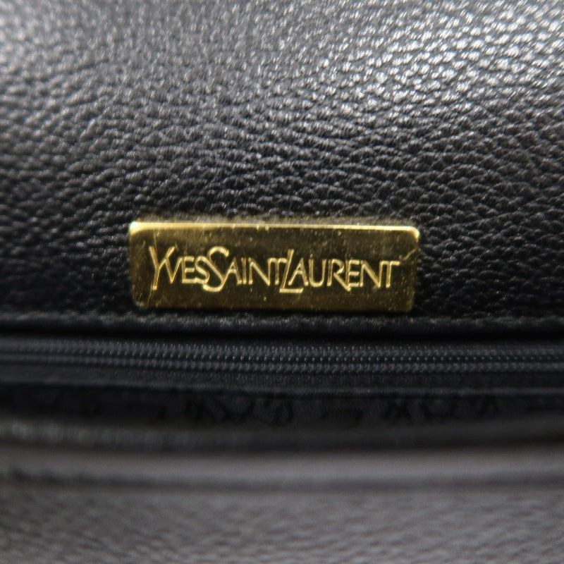 YSL Shoulder Bag Leather Black Gold Hardware YSL Black Calfskin Crossbody Bag