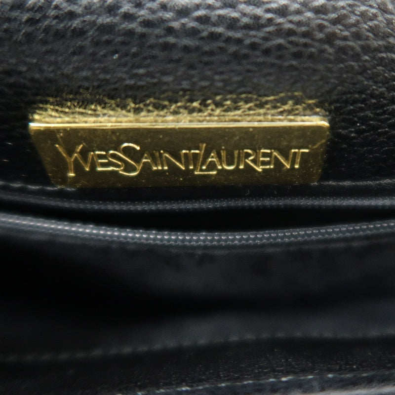 YSL Shoulder Bag Leather Black Gold Hardware YSL Black Calfskin Crossbody Bag