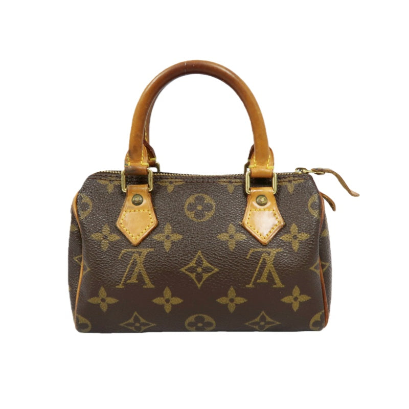 LOUIS VUITTON Nano Speedy Monogram Handbag, with Shoulder Strap & Name Tag