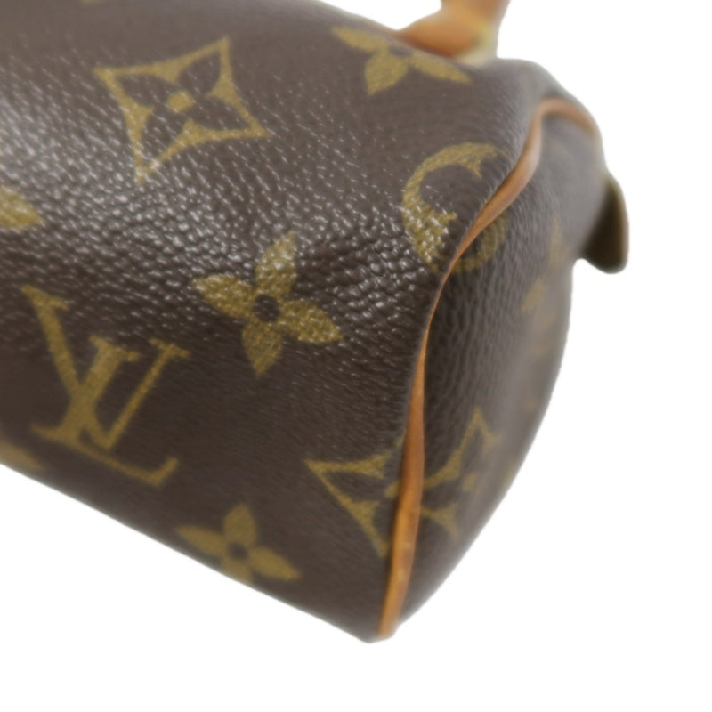 LOUIS VUITTON Nano Speedy Monogram Handbag, with Shoulder Strap & Name Tag