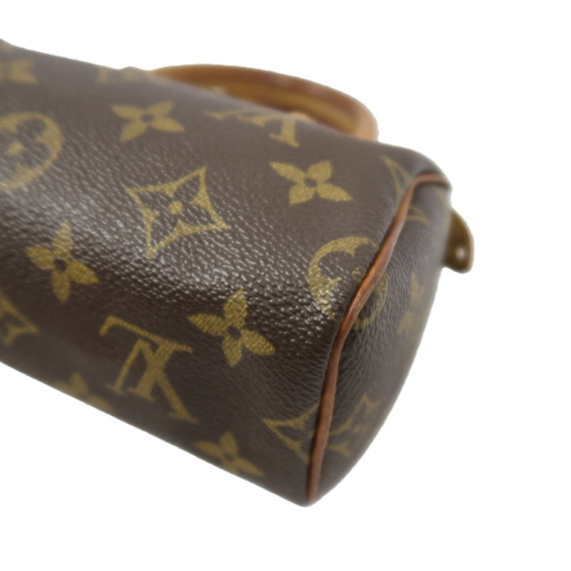 LOUIS VUITTON Nano Speedy Monogram Handbag, with Shoulder Strap & Name Tag