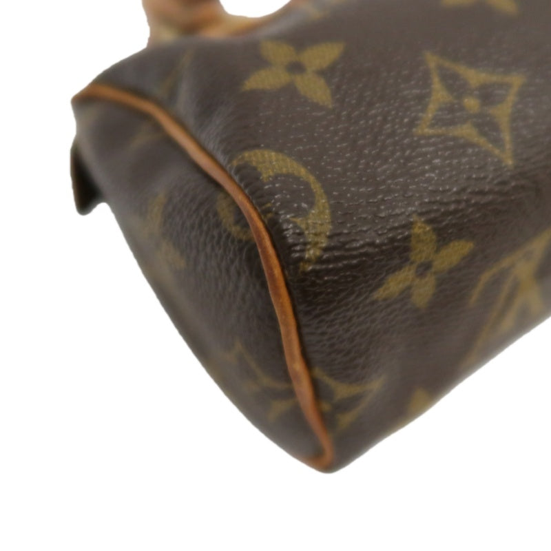 LOUIS VUITTON Nano Speedy Monogram Handbag, with Shoulder Strap & Name Tag