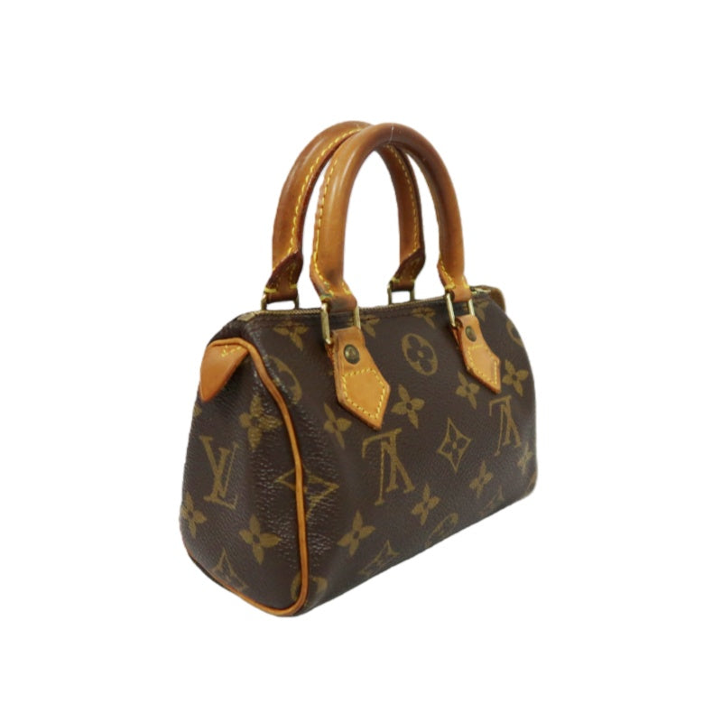 LOUIS VUITTON Nano Speedy Monogram Handbag, with Shoulder Strap & Name Tag