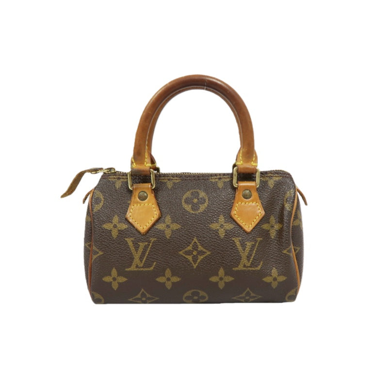 LOUIS VUITTON Nano Speedy Monogram Handbag, with Shoulder Strap & Name Tag