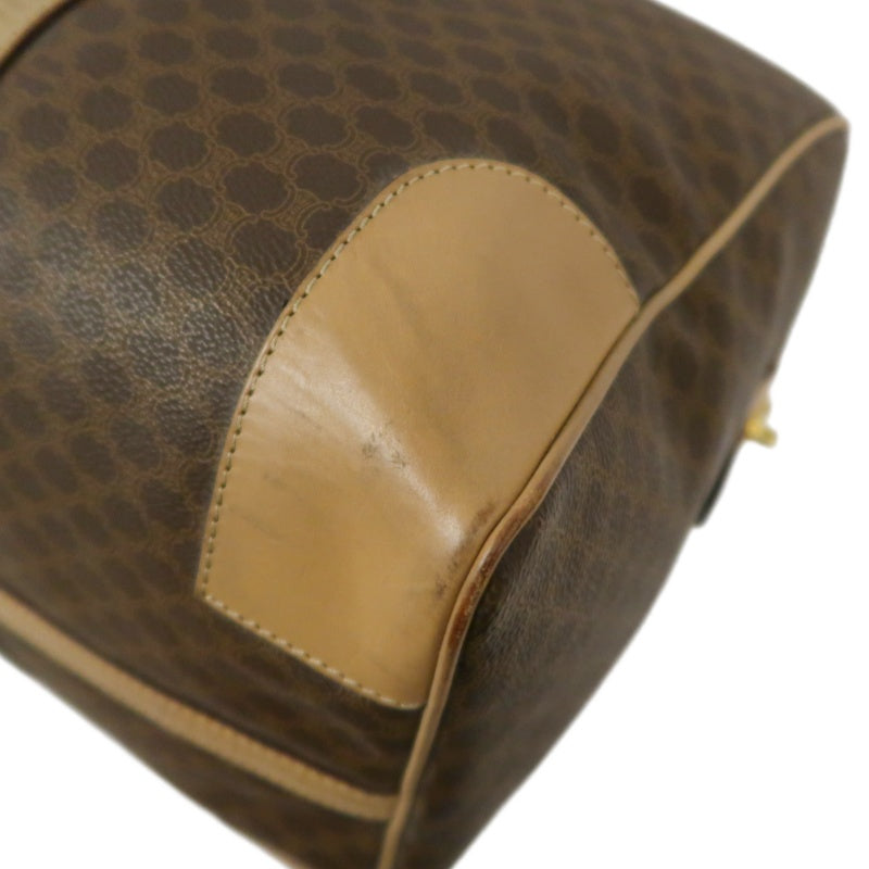 CELINE Macadam Brown PVC Boston Bag with Padlock, 2 Keys & Clochette