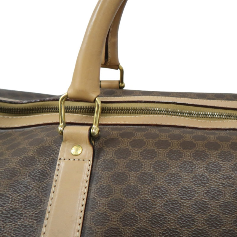 CELINE Macadam Brown PVC Boston Bag with Padlock, 2 Keys & Clochette