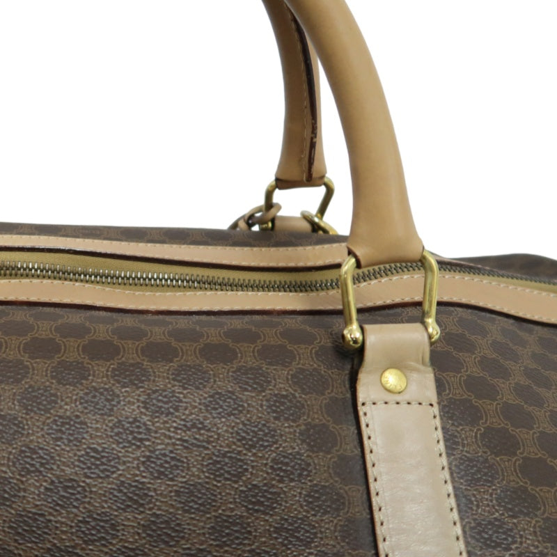 CELINE Macadam Brown PVC Boston Bag with Padlock, 2 Keys & Clochette