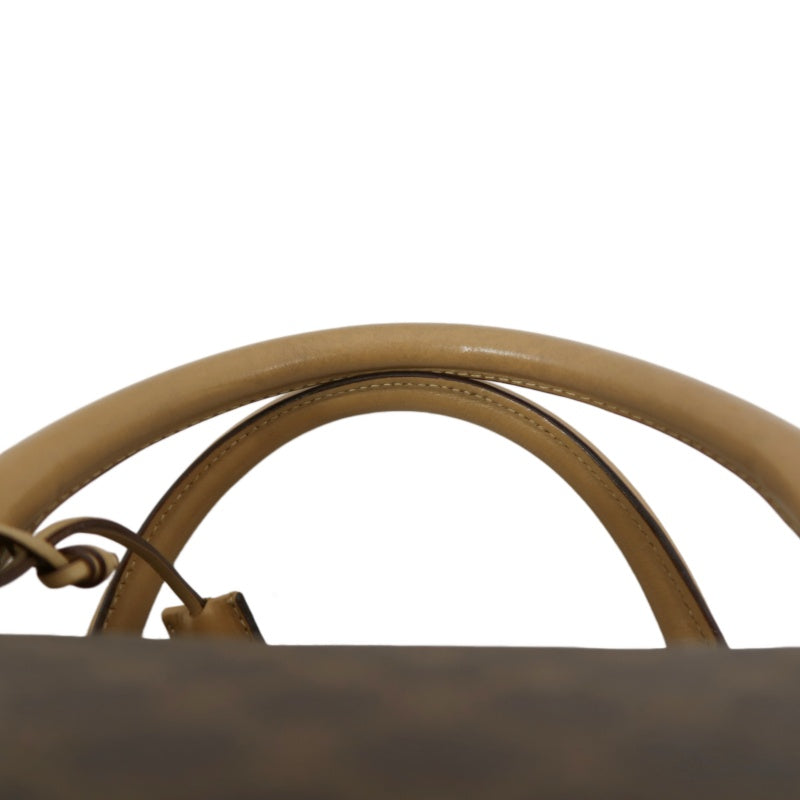 CELINE Macadam Brown PVC Boston Bag with Padlock, 2 Keys & Clochette