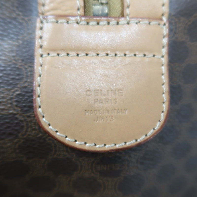 CELINE Macadam Brown PVC Boston Bag with Padlock, 2 Keys & Clochette
