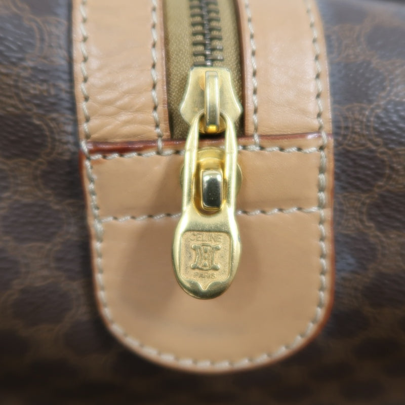 CELINE Macadam Brown PVC Boston Bag with Padlock, 2 Keys & Clochette