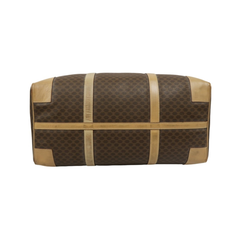 CELINE Macadam Brown PVC Boston Bag with Padlock, 2 Keys & Clochette