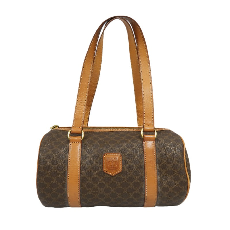 CELINE Macadam Handbag Brown Gold Hardware CELINE Monogram PVC Papillon Handbag