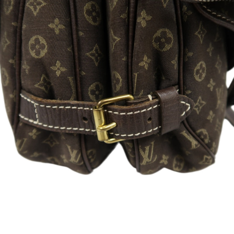 LOUIS VUITTON Monogram Mini Lin Saumur 30 Shoulder Bag, Brown Denim Canvas