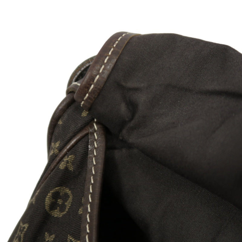 LOUIS VUITTON Monogram Mini Lin Saumur 30 Shoulder Bag, Brown Denim Canvas